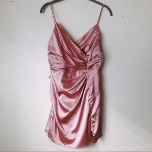 Satin pleated dress
